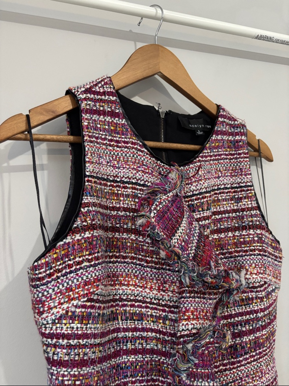 Adelyn Ray Tweed Ruffle Dress - Size S - Picture 2 of 11